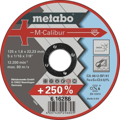 Separationspår rakt 25 delar 125 mm 22.23 mm Metabo
