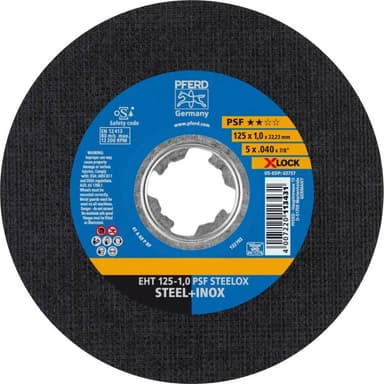 Separationspår rakt 125 mm 22.23 mm PFERD PSF STEELOX