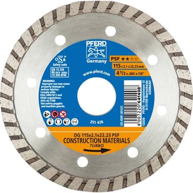 PFERD 68011222 Diamantkapskiva DG 115 x 2,1 x 22,23 PSF
