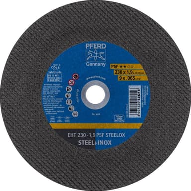 Separationspår rakt 230 mm 22.23 mm PFERD PSF STEELOX