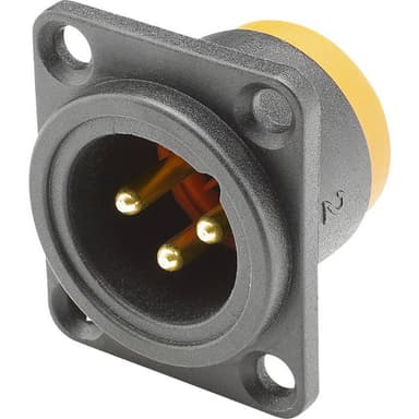 Hicon HI-X3DM-HD-B XLR-kontakter Flänsstickkontakt