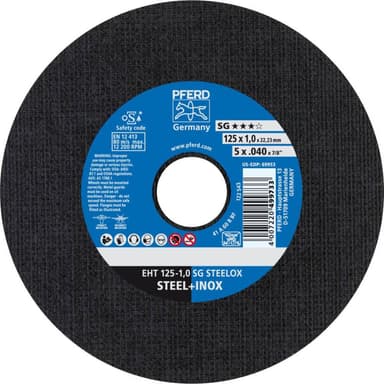 Separationspår rakt 125 mm 22.23 mm PFERD SG STEELOX