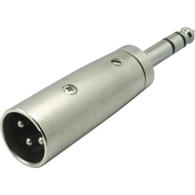 XLR-adapter XLR-hankontakt - Teleplugg 6.35 mm Stereo