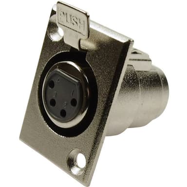 Cliff FC6120 FC6120 XLR-kontakter Flänsanslutning rak