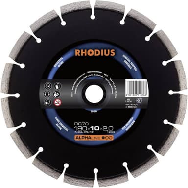 Diamantkapskiva Rhodius 304094 Diameter 180 mm 1 st