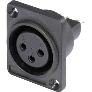 Hicon HI-X3DF-P HI-X3DF-P XLR-kontakter Flänsanslutning