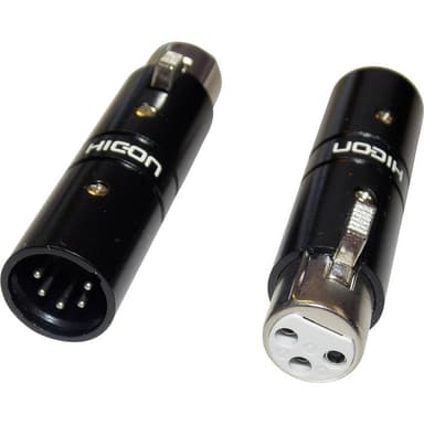 XLR-adapter XLR-honkontakt - XLR-hankontakt Hicon