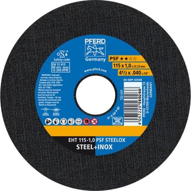 PFERD PSF STEELOX 61730100 Separationspår rakt 115 mm