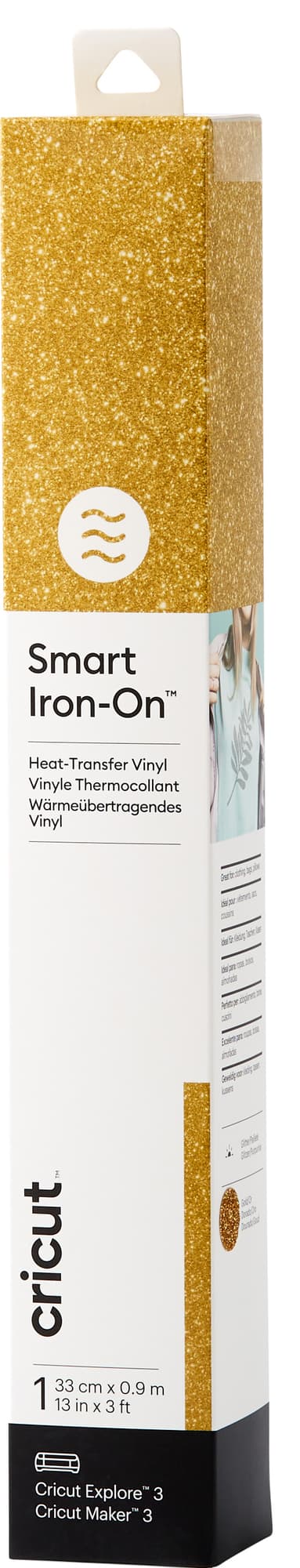 Cricut Smart Iron-On Glitter ark 33x91 (guld glitter)