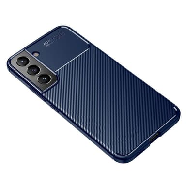 SKALO Samsung S22+ Carbon Fiber TPU-skal - Blå
