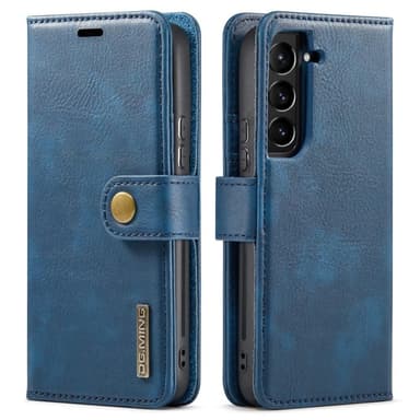 DG MING Samsung S22 2-i-1 Magnet Plånboksfodral - Blå