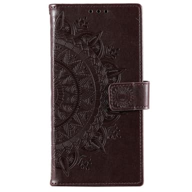 SKALO Samsung S22 Mandala Plånboksfodral - Mörkbrun
