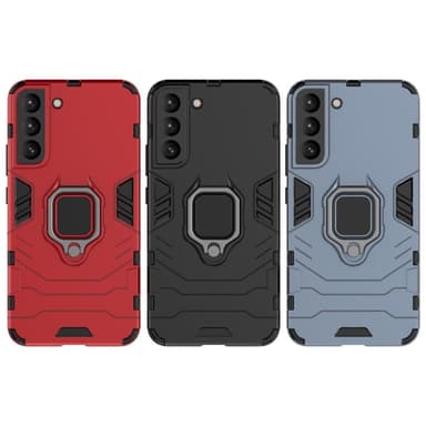 SKALO Samsung S22+ Armor Hybrid Metallring skal - Svart