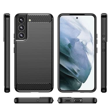 SKALO Samsung S22 Armor Carbon Stöttåligt TPU-skal - Blå