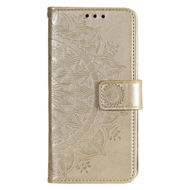 SKALO Samsung S22 Mandala Plånboksfodral - Guld