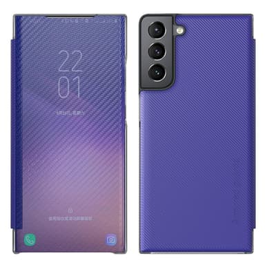 SKALO Samsung S22 Armored guards Carbon Fiber Fodral - Mörkblå