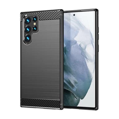 SKALO Samsung S22 Ultra Armor Carbon Stöttåligt TPU-skal - Svart