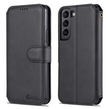 SKALO Samsung S22+ AZNS Premium Cut Plånboksfodral - Svart