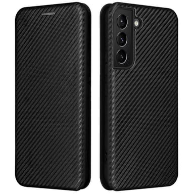 SKALO Samsung S22 Carbon Fiber Plånboksfodral - Svart
