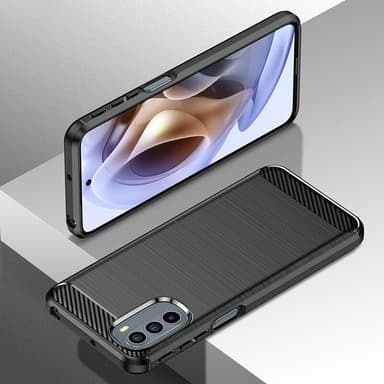 SKALO Moto G51 Armor Carbon Stöttåligt TPU-skal - Blå