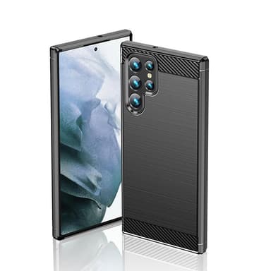 SKALO Samsung S22 Ultra Armor Carbon Stöttåligt TPU-skal - Svart