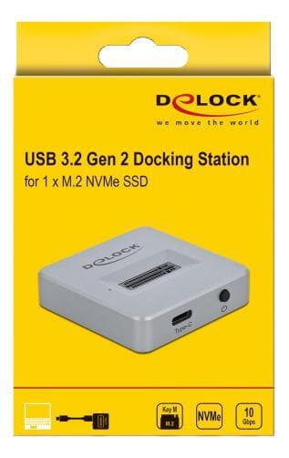 Delock M.2 Docking Station for M.2 NVMe PCIe SSD with USB Type-C™ fema