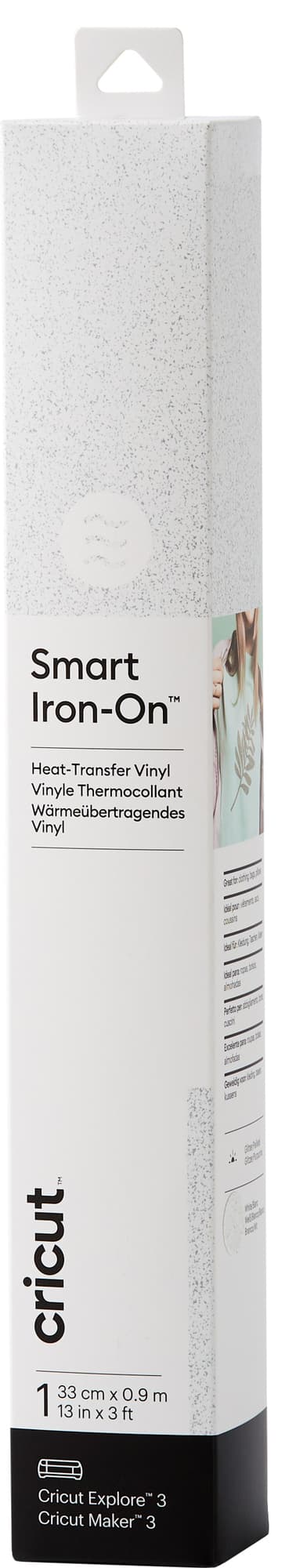 Cricut Smart Iron-On glitterark 33x91 (vitt glitter)