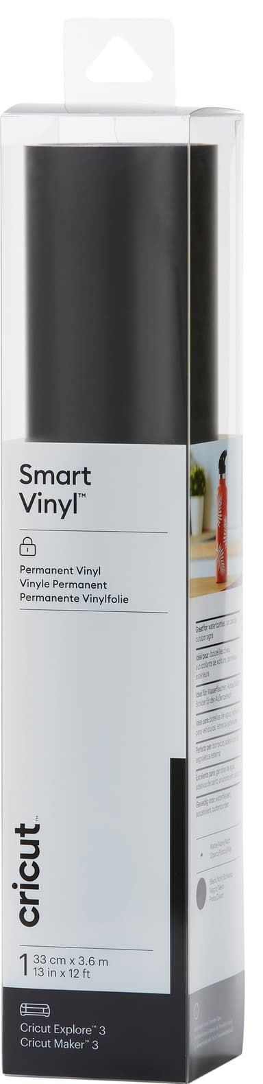 Cricut Smart Vinyl Permanent ark 33 x 366 cm (svart)