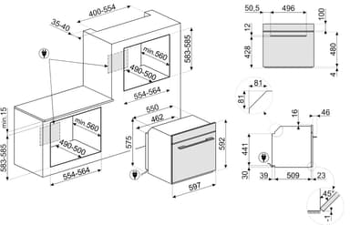 Smeg inbyggnadsugn SO6104S4PS