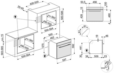 Smeg inbyggd ångugn SO6102S3PS