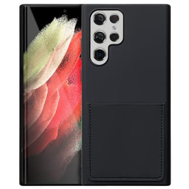 SKALO Samsung S22 Ultra Ultratunn Korthållare TPU-Skal - Svart