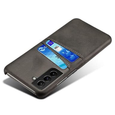 SKALO Samsung S22+ PU-Läder Korthållare Skal - Svart