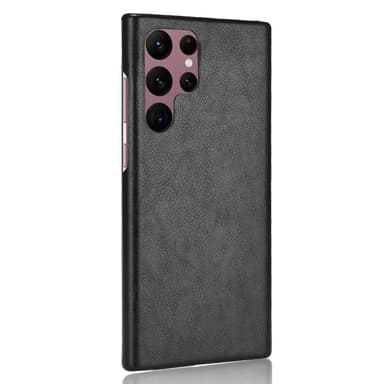 SKALO Samsung S22 Ultra PU-Läder Skal - Svart