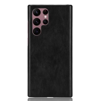 SKALO Samsung S22 Ultra PU-Läder Skal - Svart