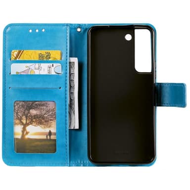 SKALO Samsung S22+ Mandala Plånboksfodral - Blå