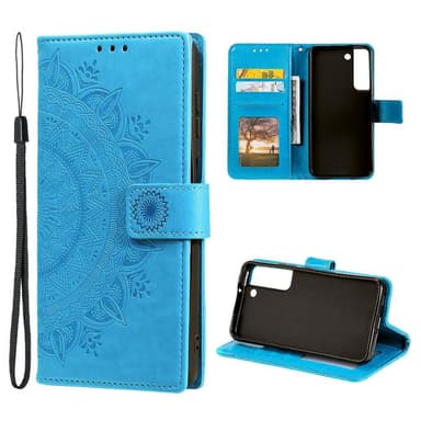 SKALO Samsung S22+ Mandala Plånboksfodral - Blå