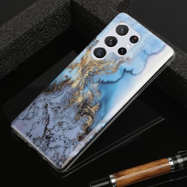 SKALO Samsung S22 Ultra Marmor TPU-skal - Motiv 4