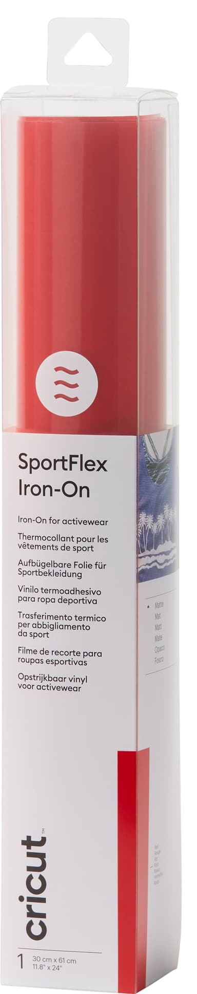 Cricut SportFlex Iron-On ark 30x60cm (röd)