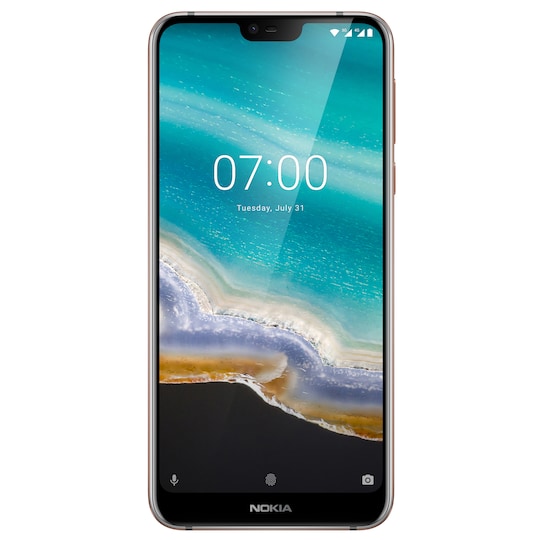Nokia 7.1 smartphone (blankt stål)