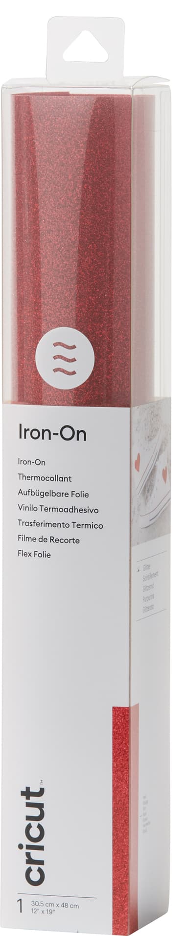 Cricut Iron-On Glitter ark 30x48cm (röd)