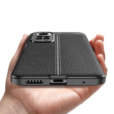 Xiaomi Redmi Note 11 / Note 11S TPU skal Litchi Texture - Svart