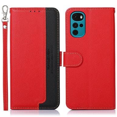 KHAZNEH Motorola Moto G22 / Moto E32s 4G Plånboksfodral - Röd/Svart