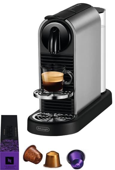 Nespresso CitiZ kaffemaskin av Delonghi EN220T (platinum stål)