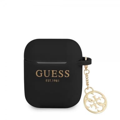 Guess AirPods 1/2 Skal 4G Charms Svart