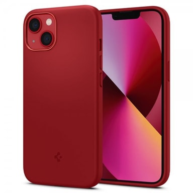 Spigen iPhone 13 Skal Silicone Fit Röd - Elgiganten