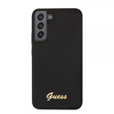 Guess Samsung Galaxy S22 Plus Skal Script Metal Logo Svart