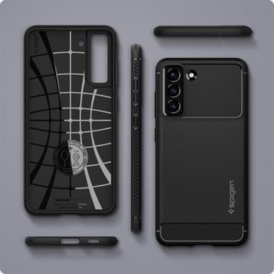 Spigen Samsung Galaxy S21 FE Skal Rugged Armor Matte Black