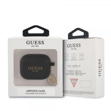 Guess AirPods 3 Skal 4G Charms Svart