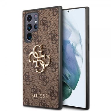 Guess Samsung Galaxy S22 Ultra Skal 4G Logo Brun