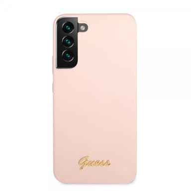 Guess Samsung Galaxy S22 Plus Skal Script Metal Logo Pale Pink